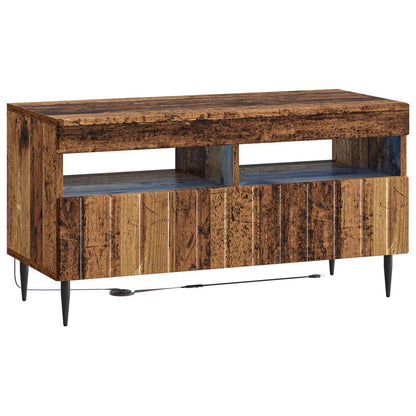 5 Piece LED TV Cabinet Old Wood Engineered Wood