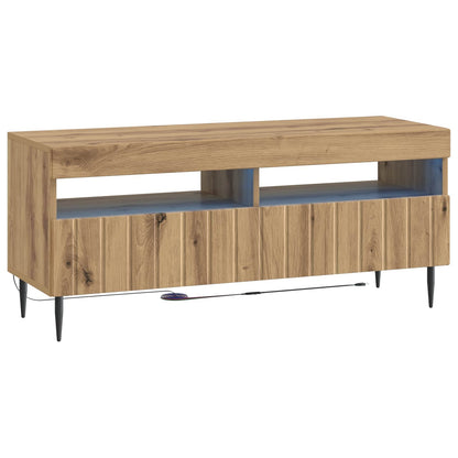 5 Piece LED TV Cabinet Artisan Oak Engineered Wood