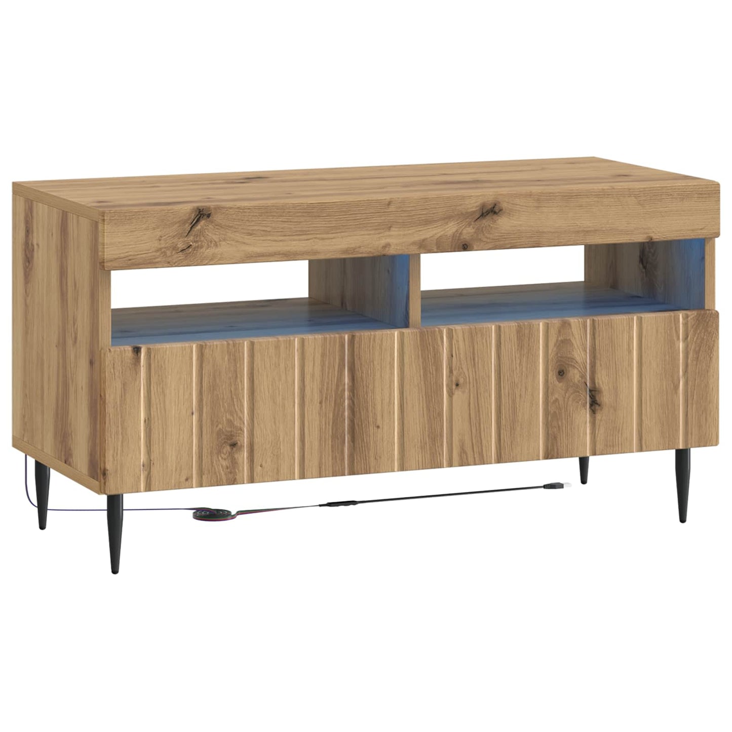 5 Piece LED TV Cabinet Artisan Oak Engineered Wood
