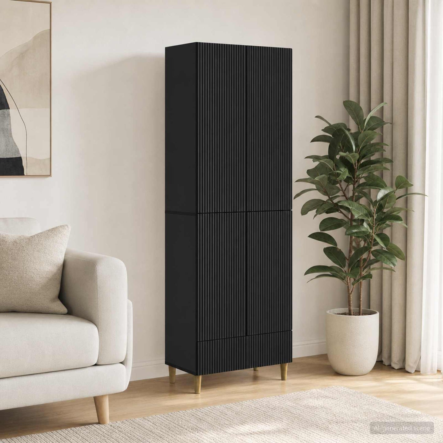 Cabinet Set 2 pcs Engineered Wood