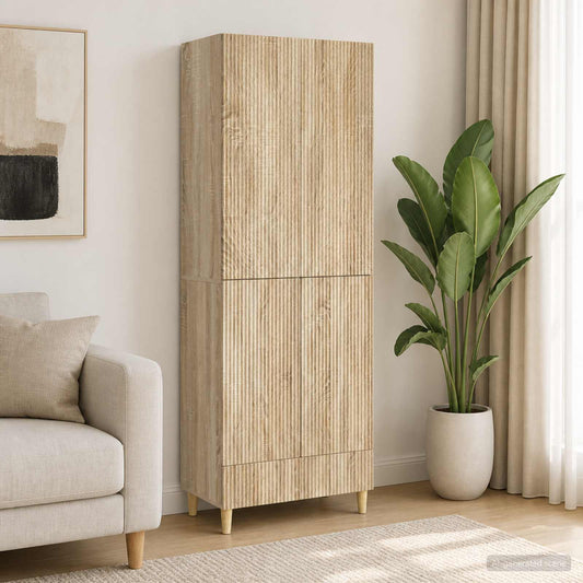 Cabinet Set 2 pcs 66 x 34.5 x 95 cm Engineered Wood