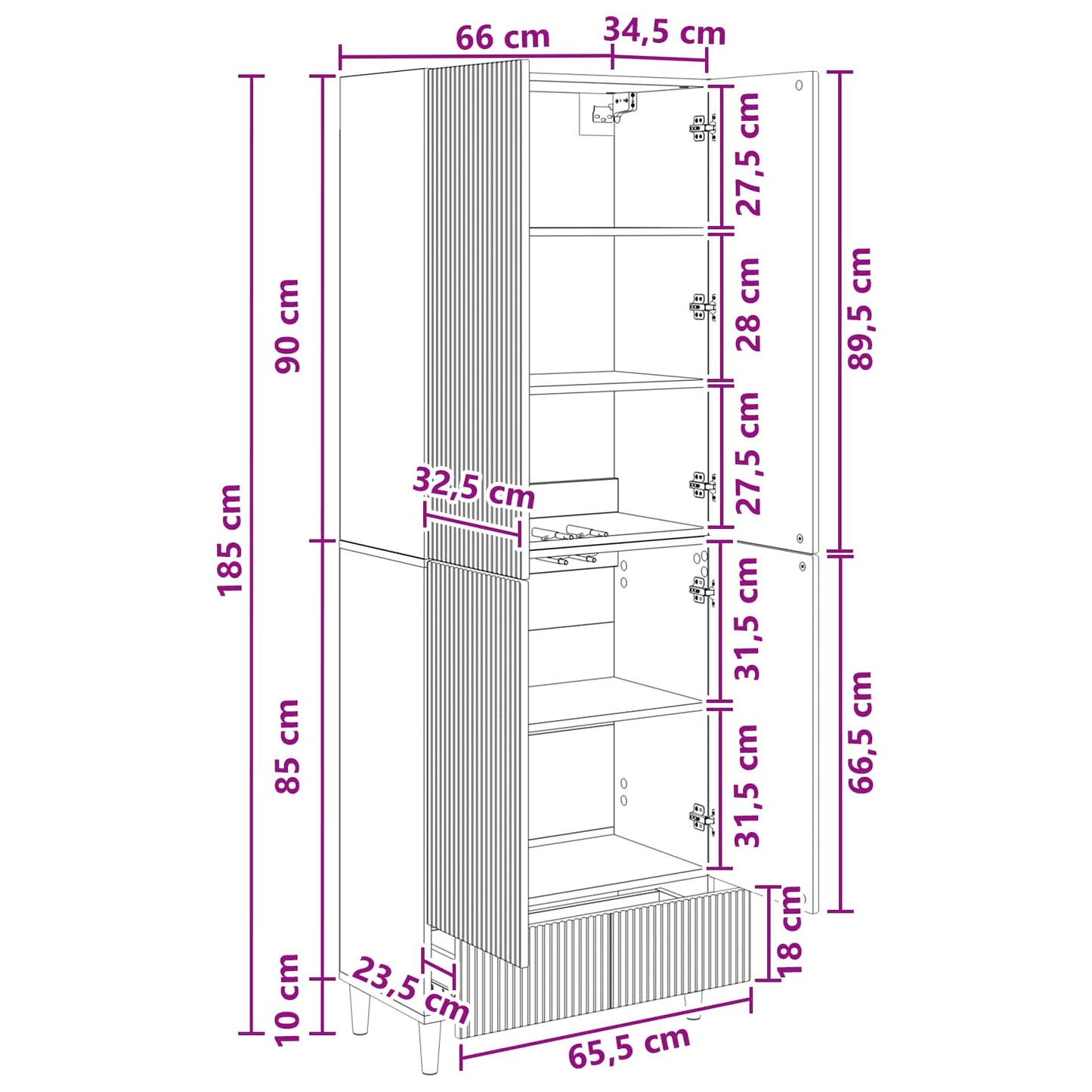 Cabinet Set 2 pcs Engineered Wood