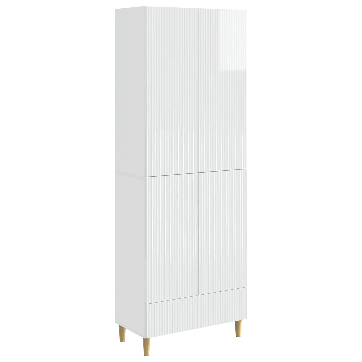 Cabinet Set 2 pcs High Gloss White 66 x 34.5 x 95 cm