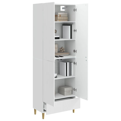 Cabinet Set 2 pcs High Gloss White 66 x 34.5 x 95 cm
