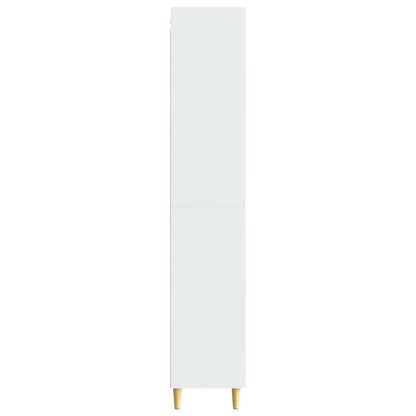 Cabinet Set 2 pcs High Gloss White 66 x 34.5 x 95 cm