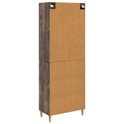 Cabinet Set 2 pcs Smoked Oak 66 x 34.5 x 95 cm Engineered Wood