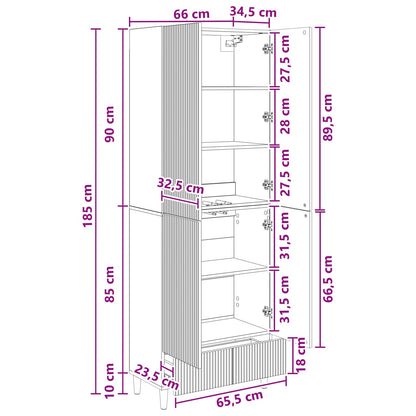 Cabinet Set 2 pcs Smoked Oak Engineered Wood