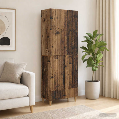 Cabinet Set 2 pcs 66 x 34.5 x 95 cm Engineered Wood