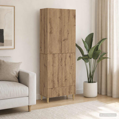 Cabinet Set 2 pcs Artisan Oak 66 x 34.5 x 95 cm Engineered Wood