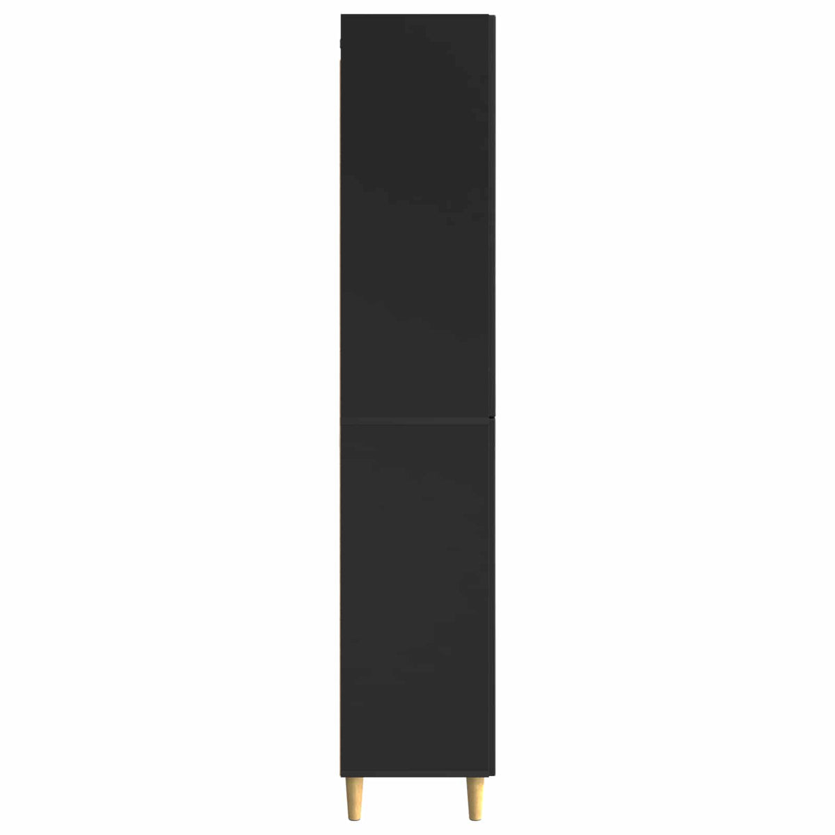 Cabinet Set 2 pcs Black Engineered Wood
