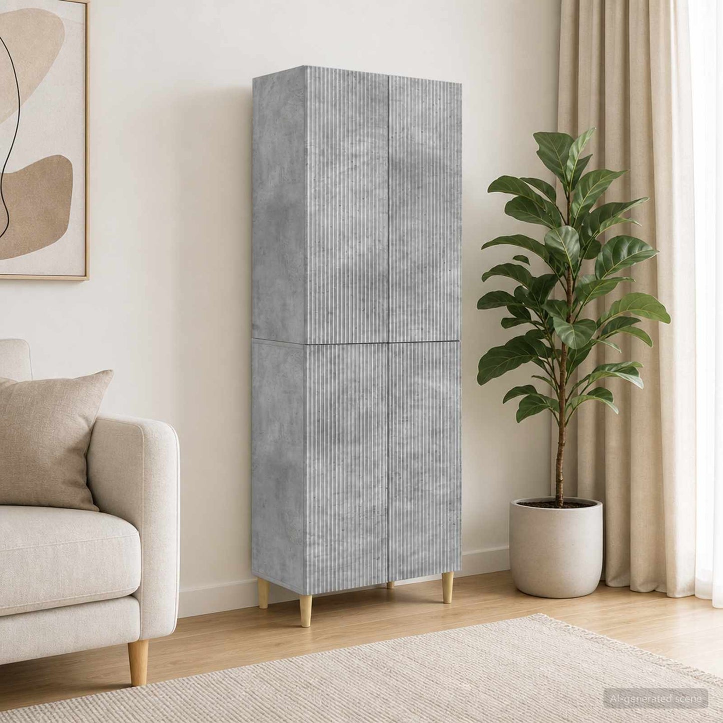 Cabinet Set 2 pcs 66 x 34.5 x 90 cm Engineered Wood