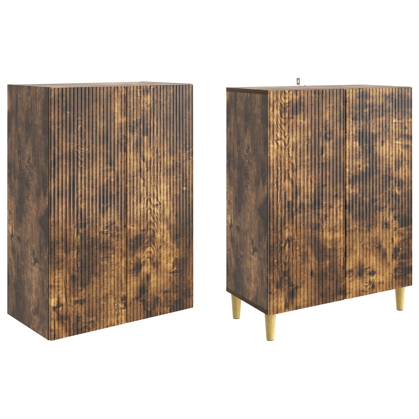 Cabinet Set 2 pcs 66 x 34.5 x 90 cm Engineered Wood