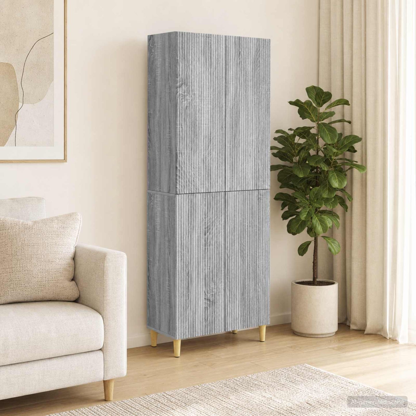 Cabinet Set 2 pcs 66 x 34.5 x 90 cm Engineered Wood