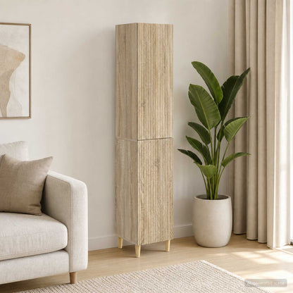 Cabinet Set 2 pcs 33 x 34.5 x 90 cm Engineered Wood