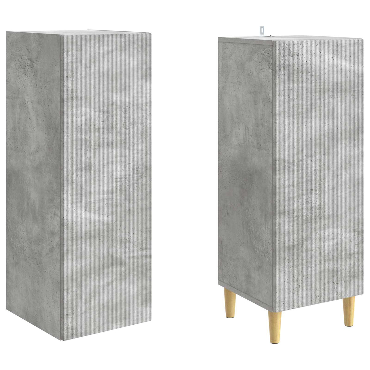 Cabinet Set 2 pcs Concrete Grey Engineered Wood