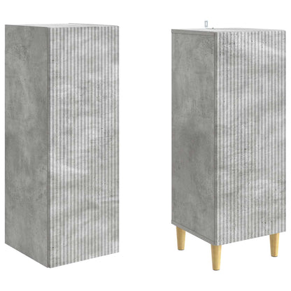 Cabinet Set 2 pcs Concrete Grey Engineered Wood