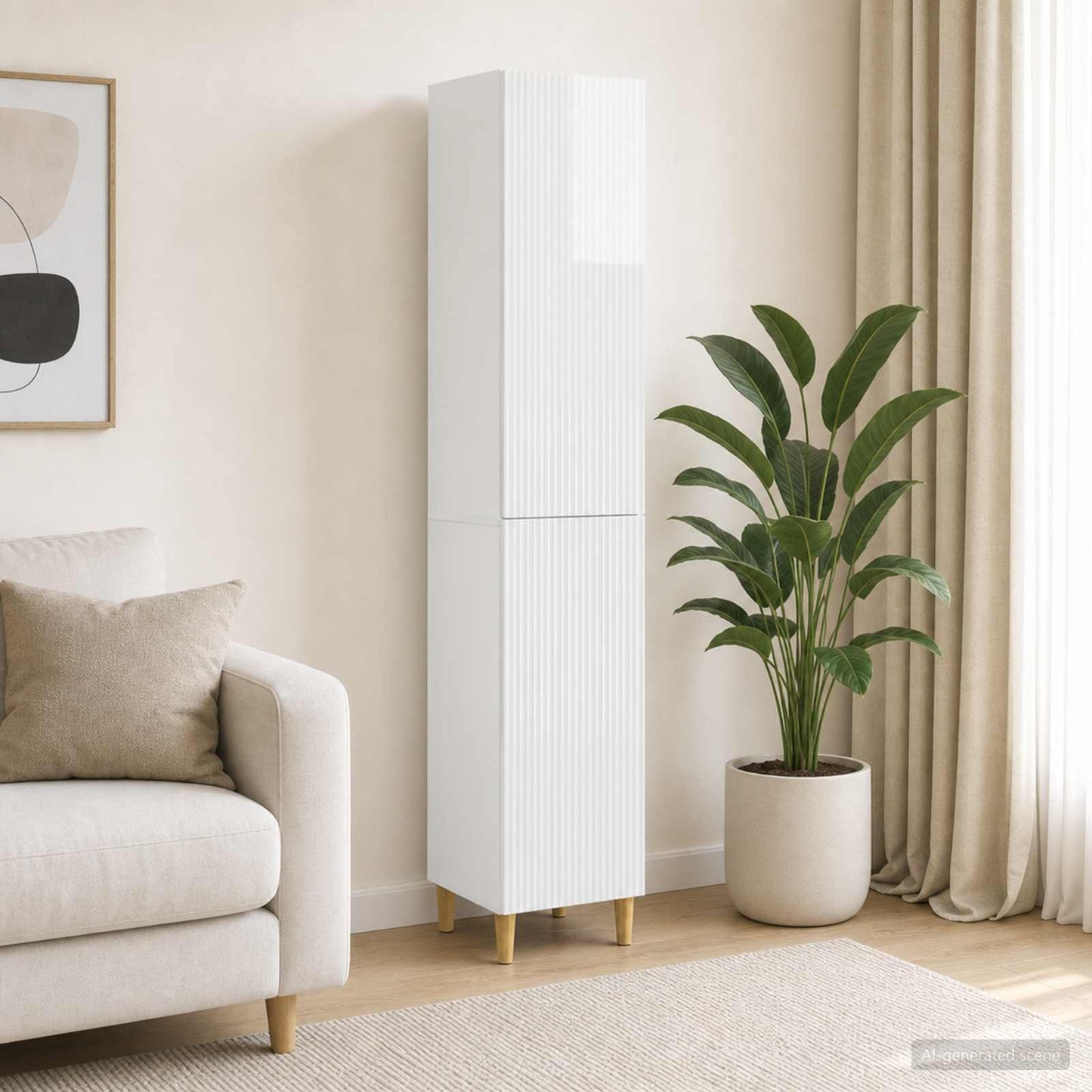 Cabinet Set 2 pcs 33 x 34.5 x 90 cm Engineered Wood