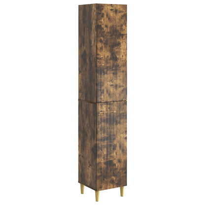 Cabinet Set 2 pcs Smoked Oak Engineered Wood