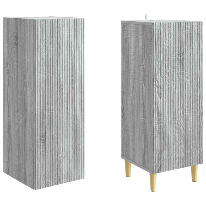 Cabinet Set 2 pcs Grey Sonoma Engineered Wood
