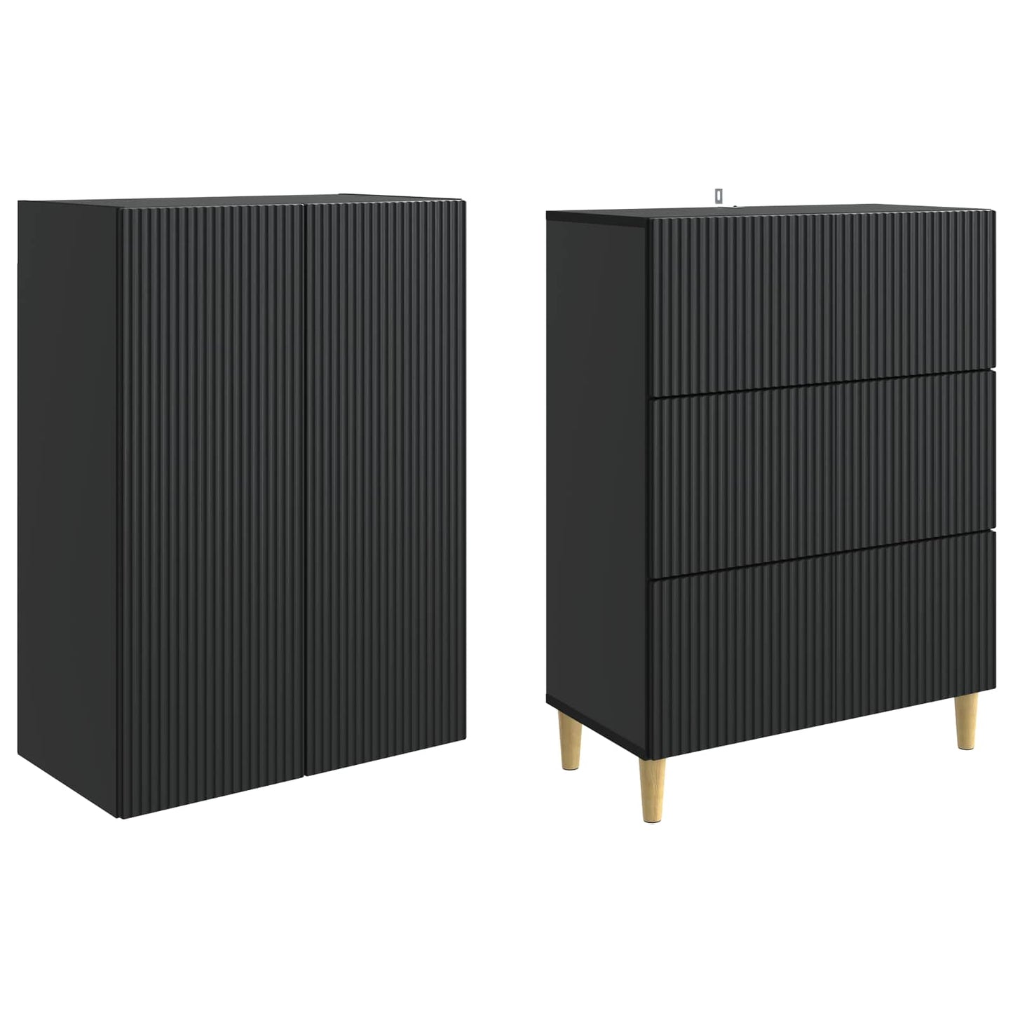 Cabinet Set 2 pcs Engineered Wood
