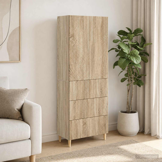 Cabinet Set 2 pcs Sonoma Oak 66 x 34.5 x 90 cm Engineered Wood