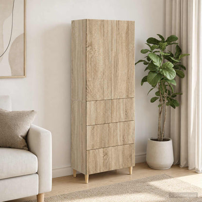 Cabinet Set 2 pcs Sonoma Oak 66 x 34.5 x 90 cm Engineered Wood