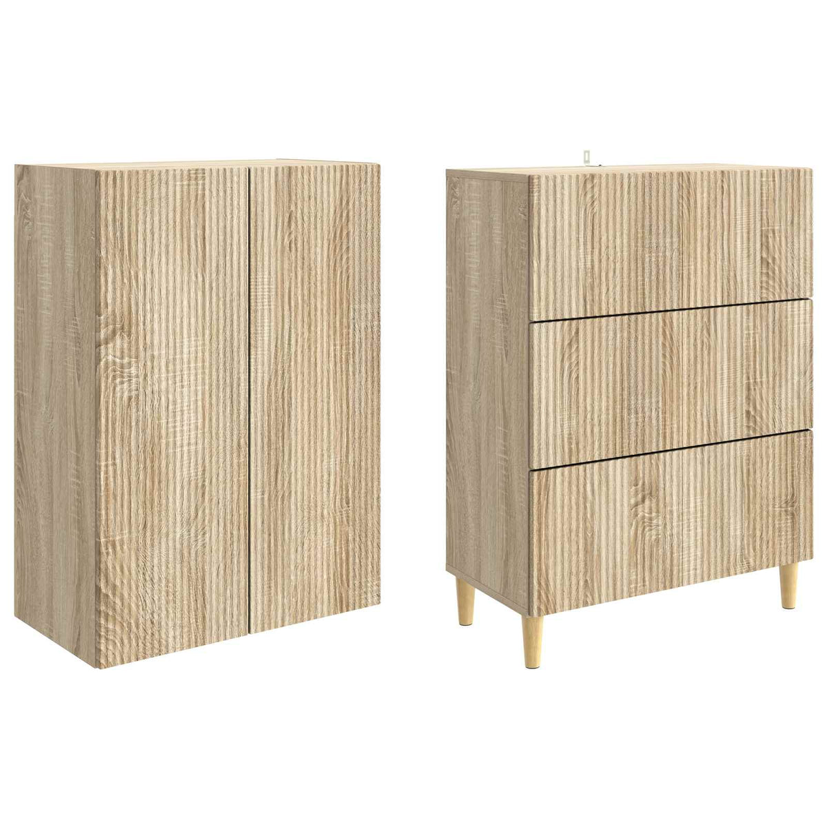 Cabinet Set 2 pcs Sonoma Oak Engineered Wood