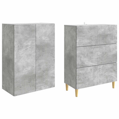 Cabinet Set 2 pcs Engineered Wood