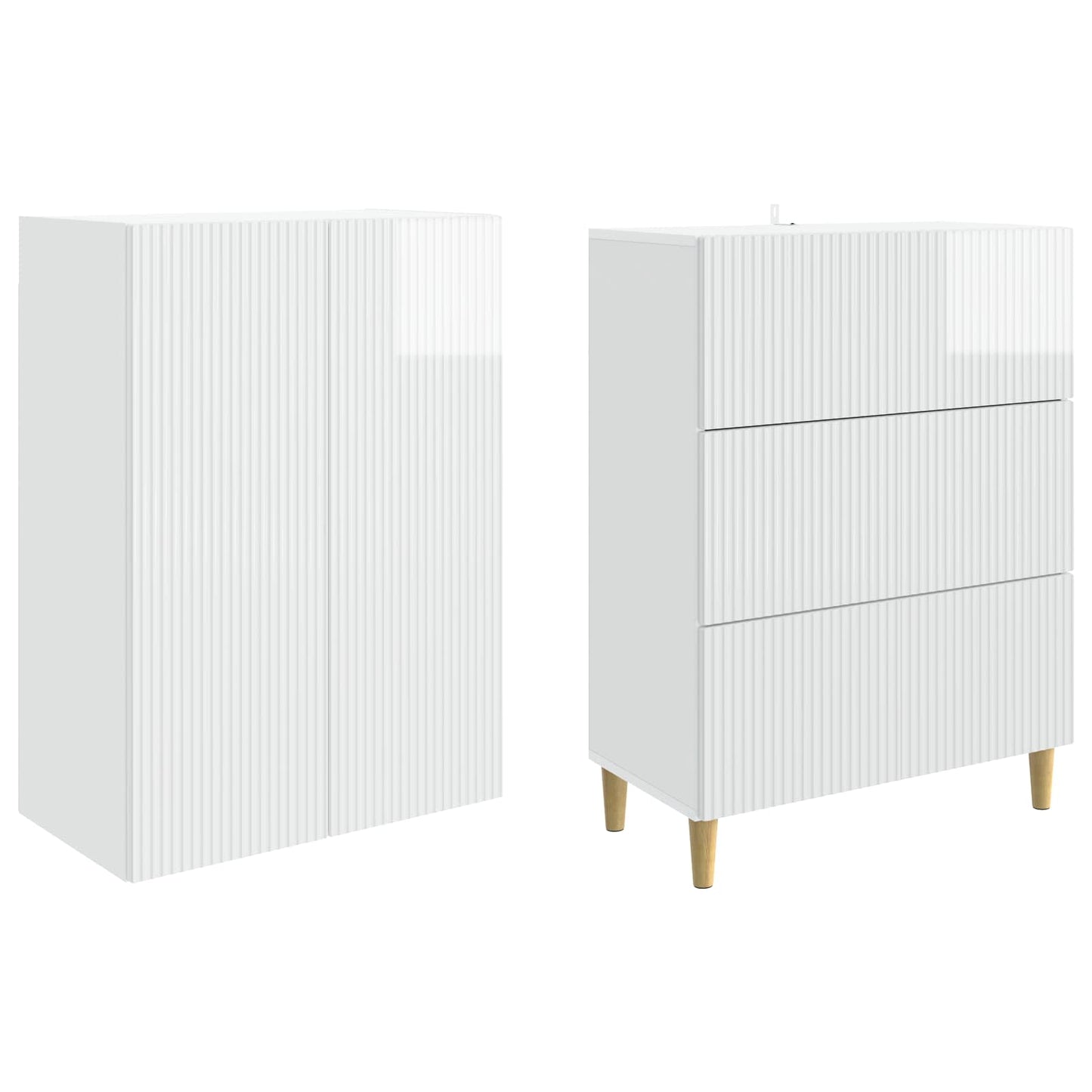 Cabinet Set 2 pcs 66 x 34.5 x 90 cm Engineered Wood