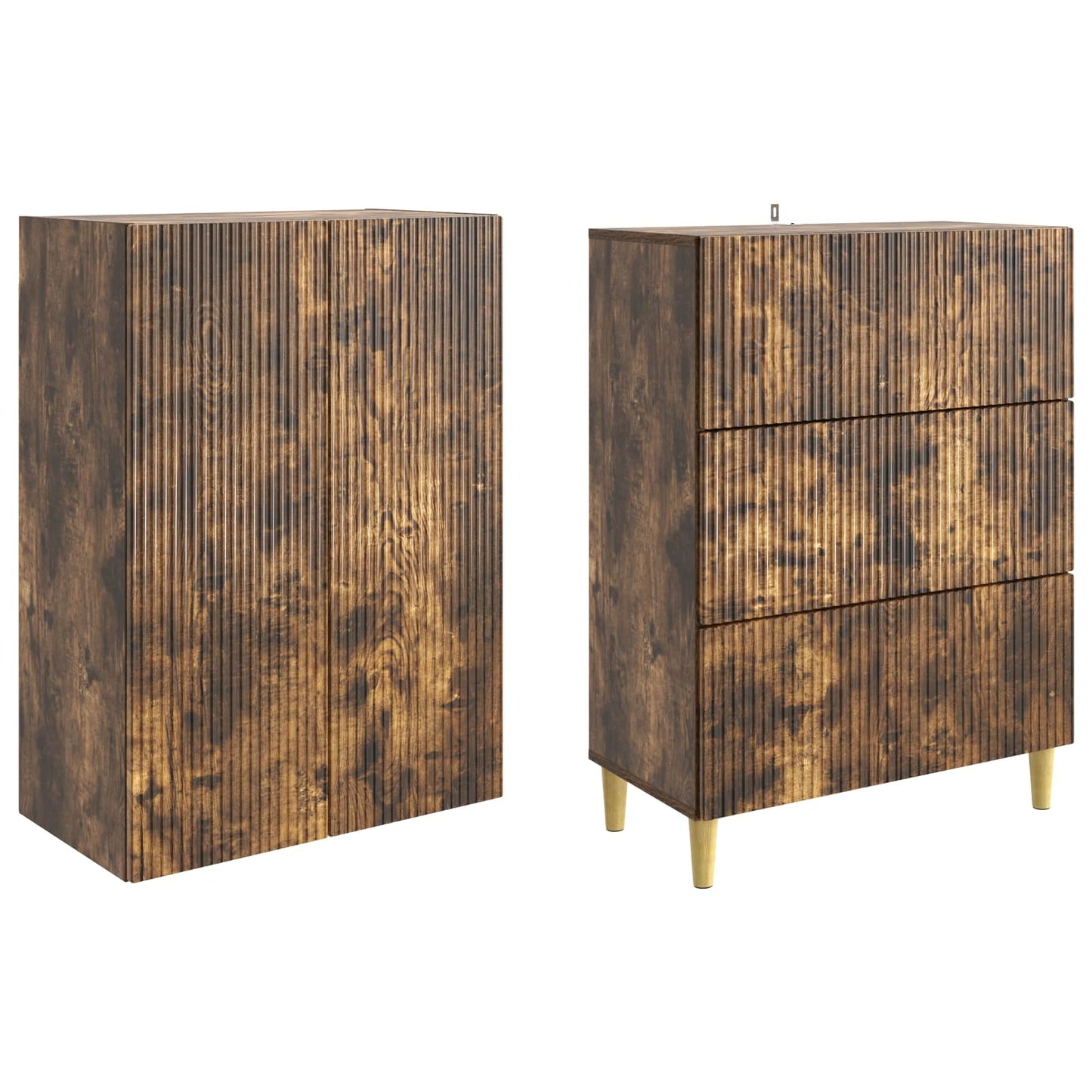 Cabinet Set 2 pcs Engineered Wood