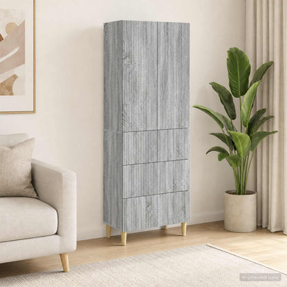 Cabinet Set 2 pcs 66 x 34.5 x 90 cm Engineered Wood