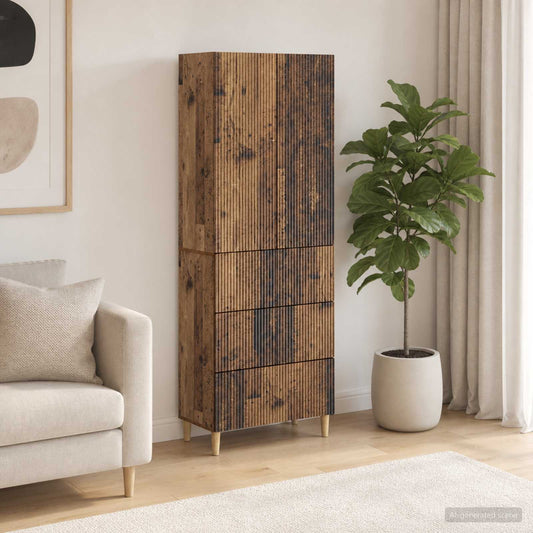 Cabinet Set 2 pcs 66 x 34.5 x 90 cm Engineered Wood