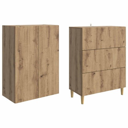 Cabinet Set 2 pcs 66 x 34.5 x 90 cm Engineered Wood