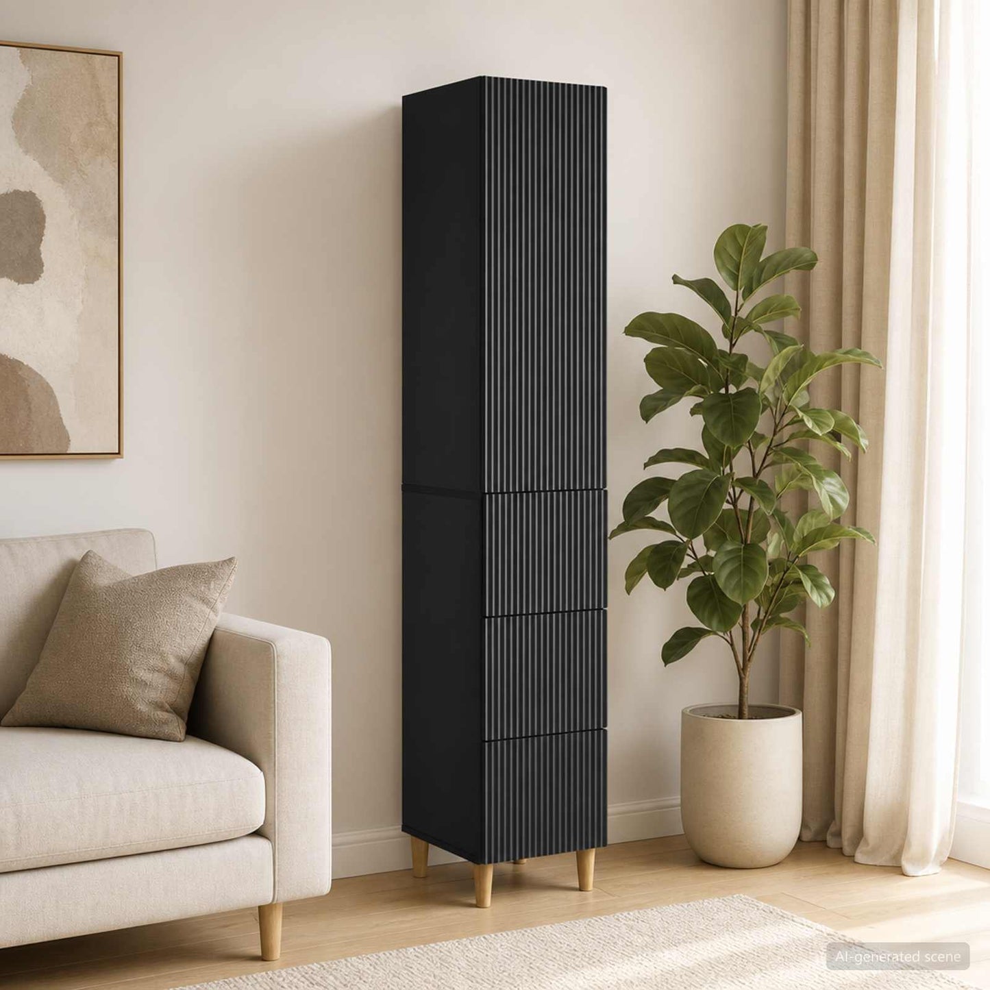 Cabinet Set 2 pcs Engineered Wood