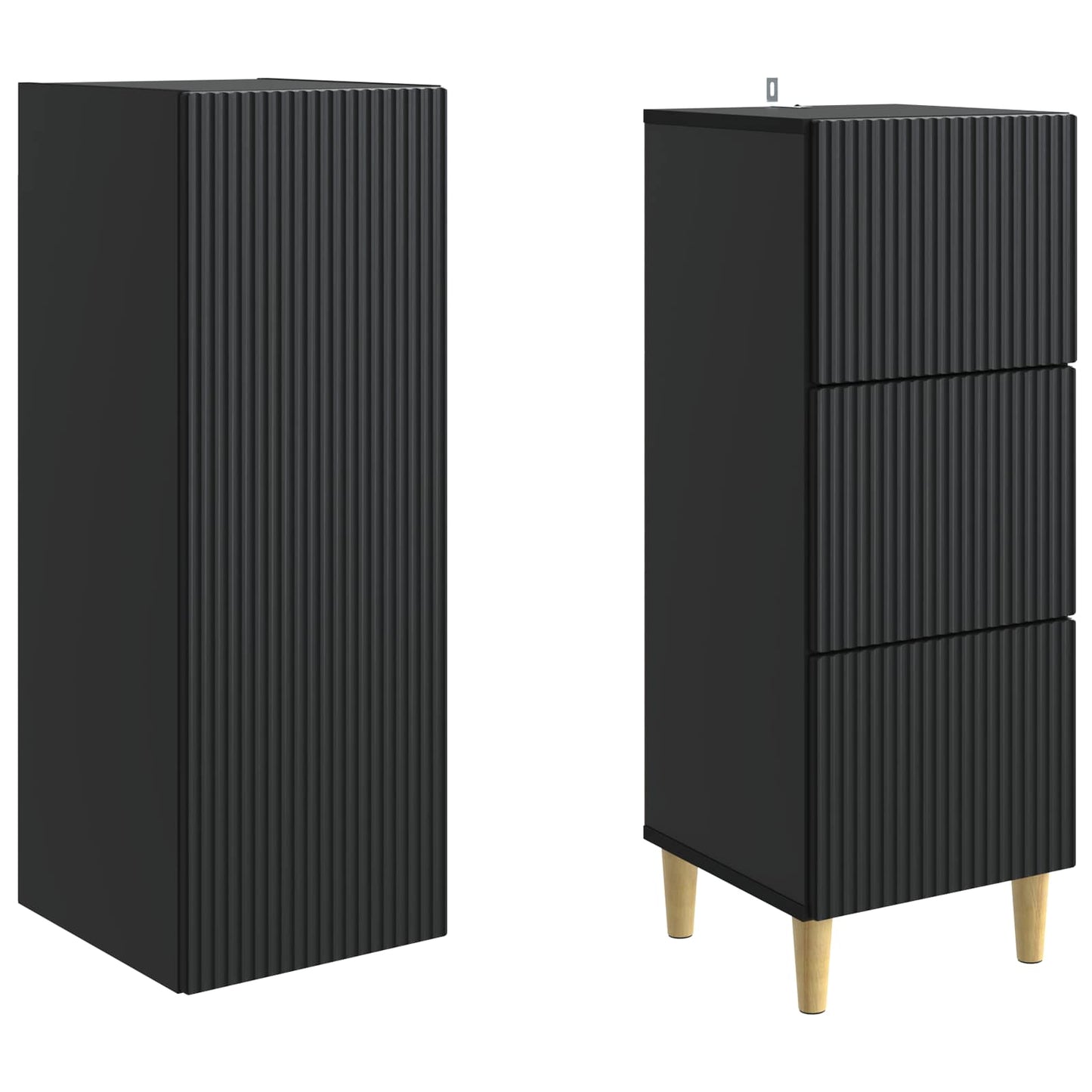 Cabinet Set 2 pcs Engineered Wood
