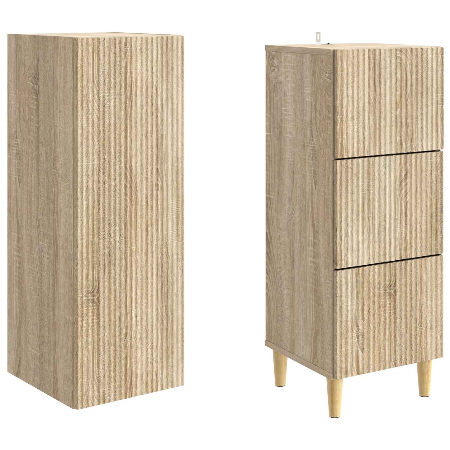 Cabinet Set 2 pcs 33 x 34.5 x 90 cm Engineered Wood