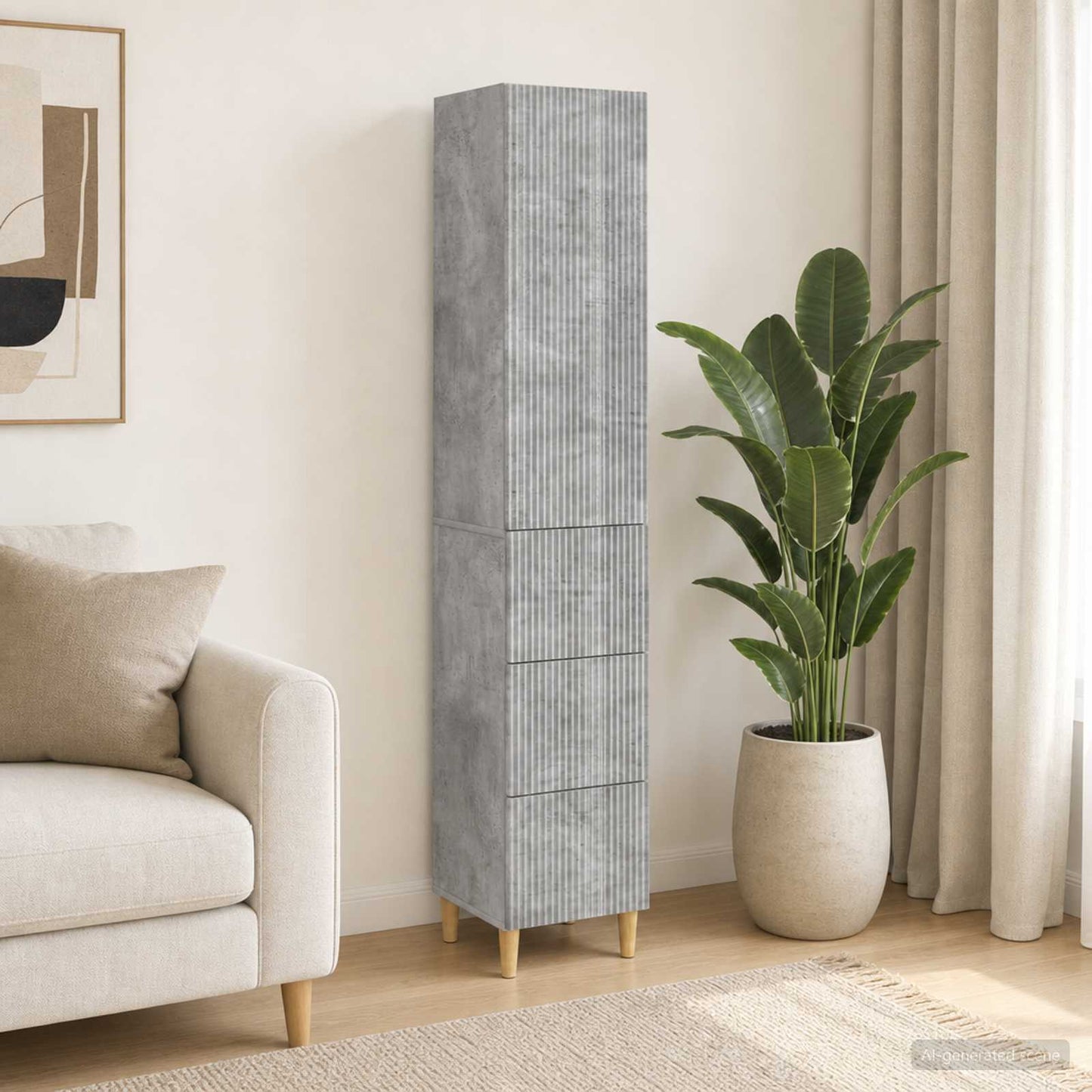 Cabinet Set 2 pcs Engineered Wood