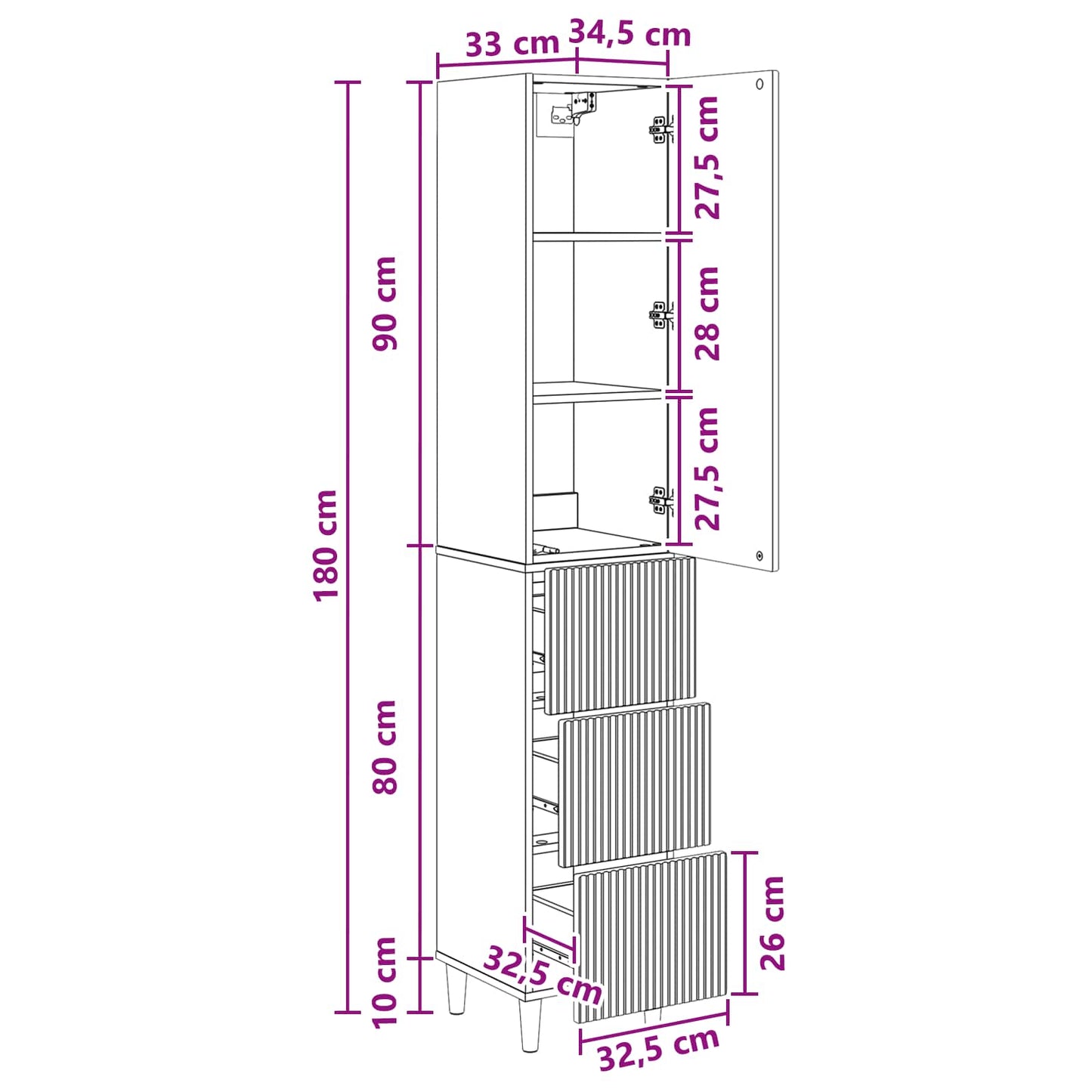 Cabinet Set 2 pcs Engineered Wood