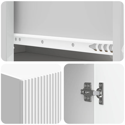 Cabinet Set 2 pcs High Gloss White 33 x 34.5 x 90 cm