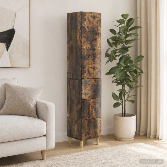 Cabinet Set 2 pcs 33 x 34.5 x 90 cm Engineered Wood