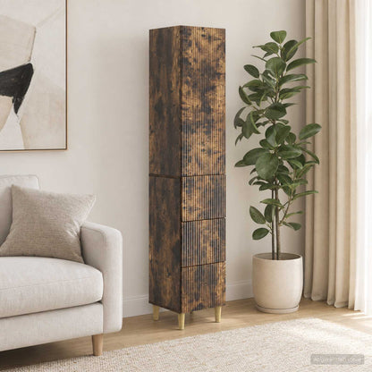 Cabinet Set 2 pcs 33 x 34.5 x 90 cm Engineered Wood