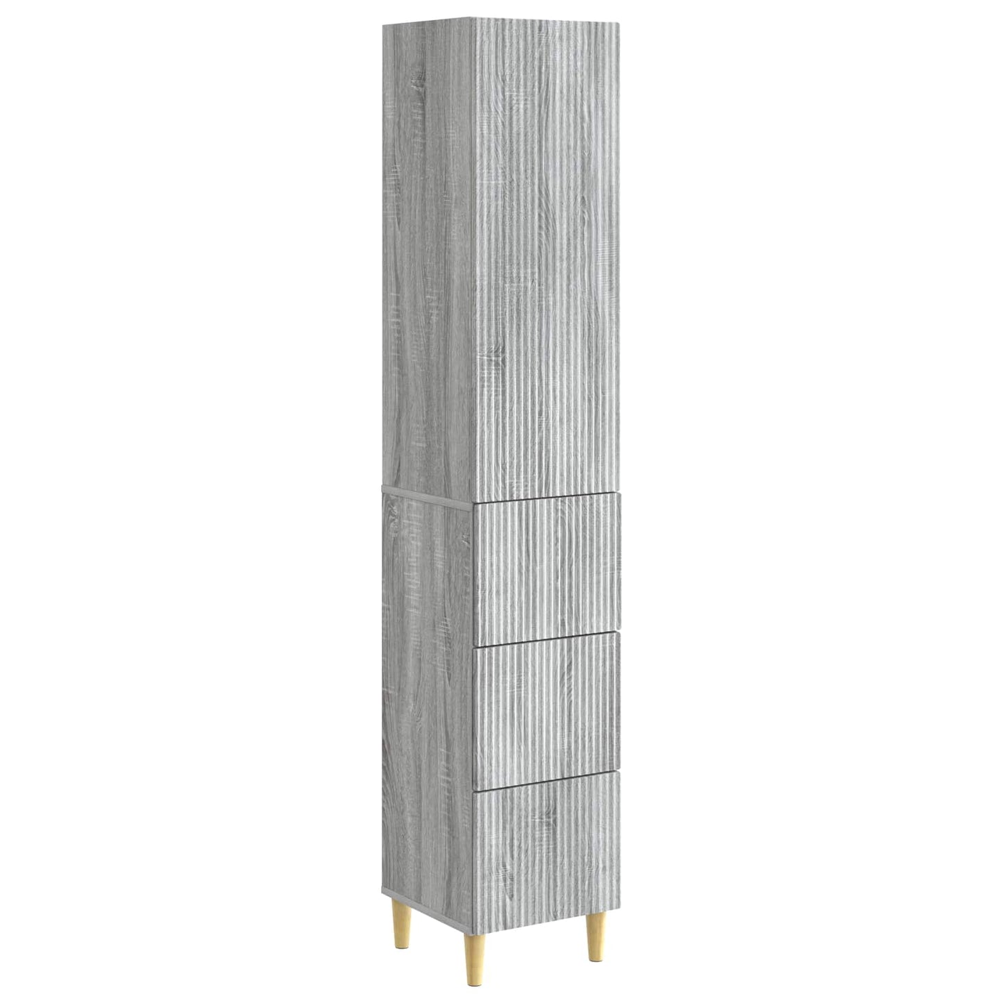 Cabinet Set 2 pcs Grey Sonoma 33 x 34.5 x 90 cm Engineered Wood