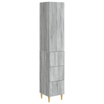 Cabinet Set 2 pcs Grey Sonoma 33 x 34.5 x 90 cm Engineered Wood