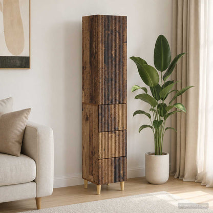 Cabinet Set 2 pcs 33 x 34.5 x 90 cm Engineered Wood