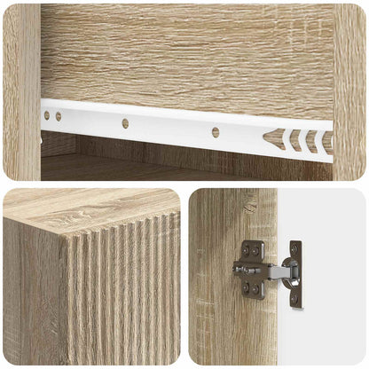 Cabinet Set 2 pcs 66 x 34.5 x 90 cm Engineered Wood