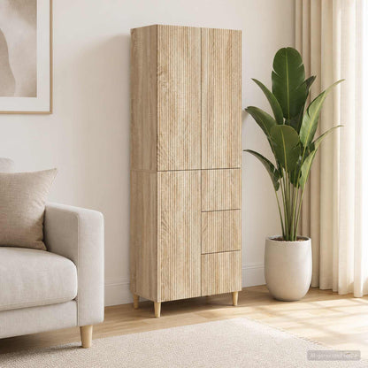 Cabinet Set 2 pcs 66 x 34.5 x 90 cm Engineered Wood