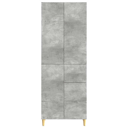 Cabinet Set 2 pcs Concrete Grey Engineered Wood
