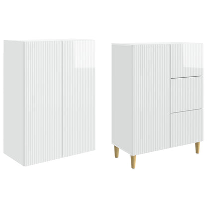 Cabinet Set 2 pcs 66 x 34.5 x 90 cm Engineered Wood