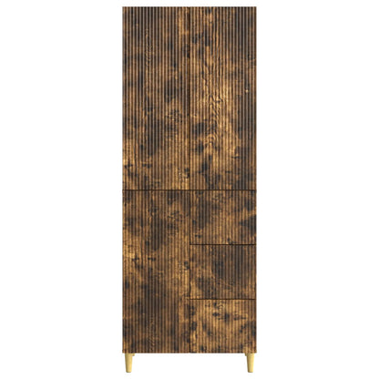 Cabinet Set 2 pcs Smoked Oak Engineered Wood