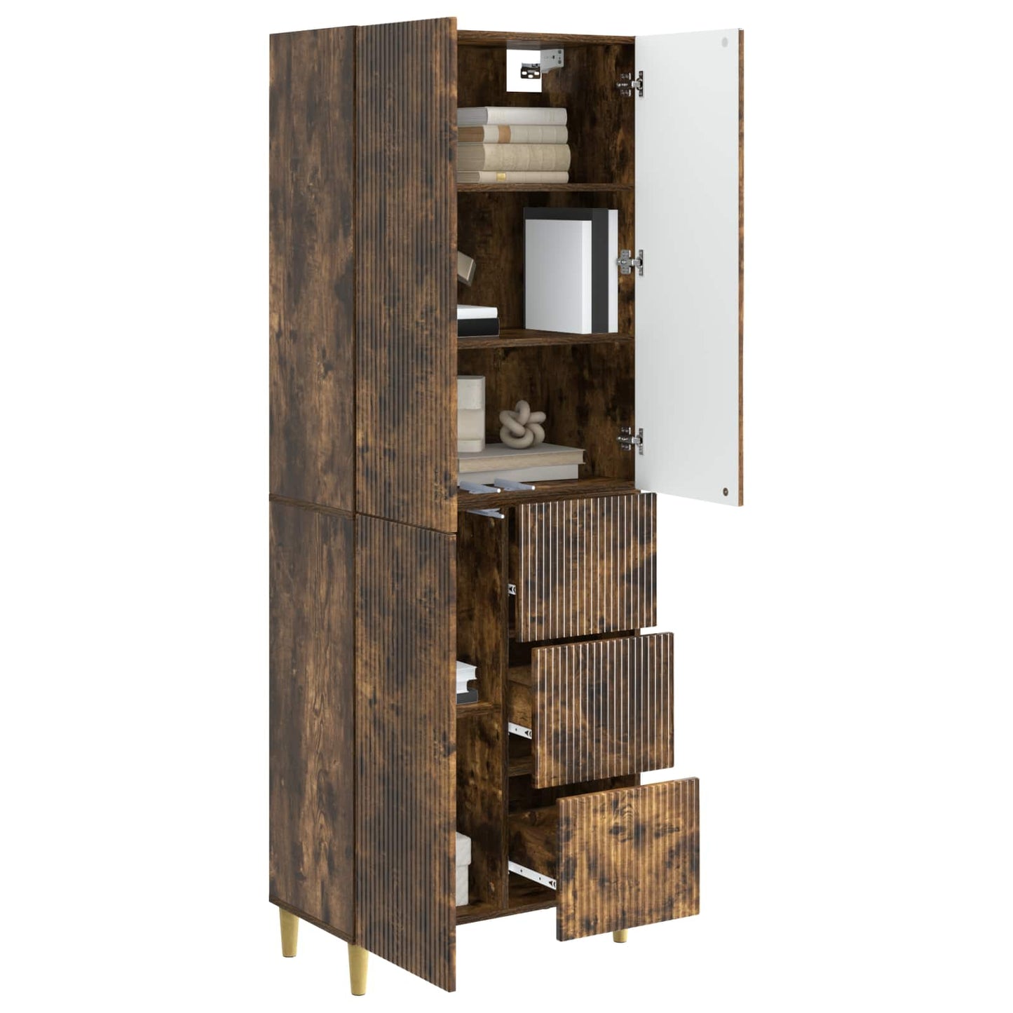 Cabinet Set 2 pcs 66 x 34.5 x 90 cm Engineered Wood